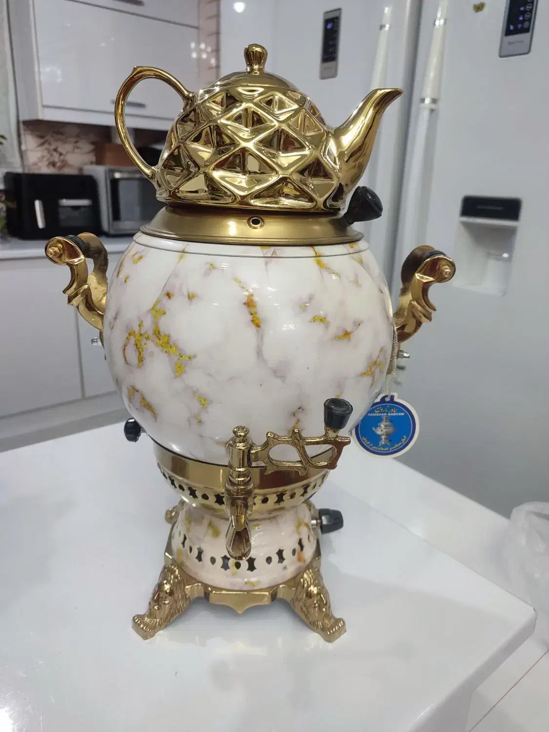 سماور طرح سنگ|سماور، چای‌ساز، قهوه‌ساز|پاکدشت, پاکدشت (مامازند)|دیوار