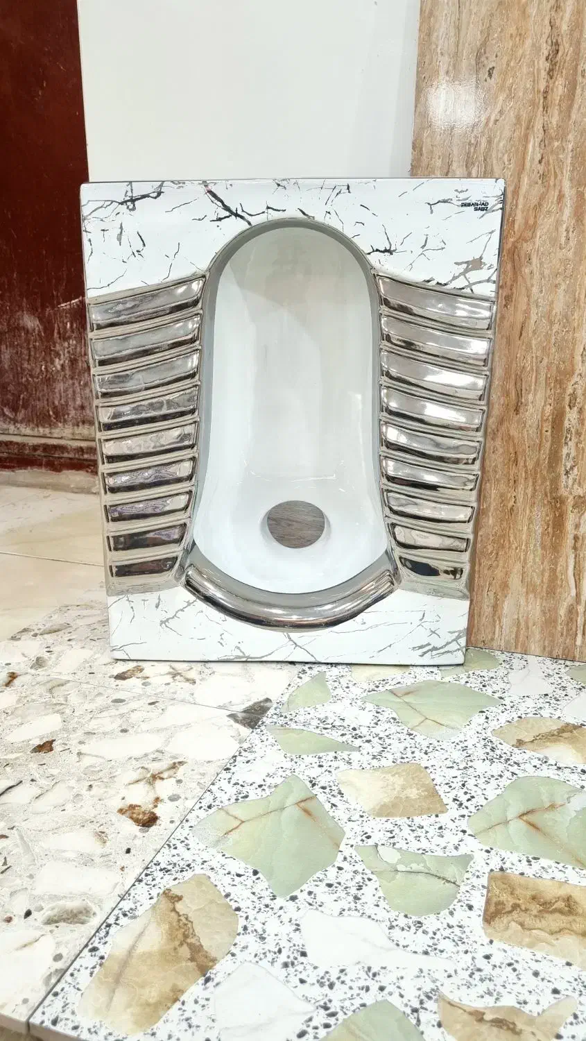 سنگ توالت سیلور و طلایی|لوازم سرویس بهداشتی|کارون, |دیوار