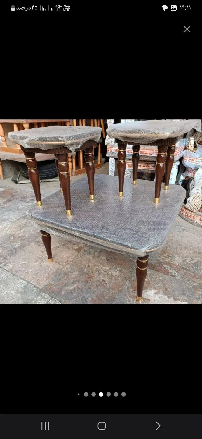 رنگ‌چوب عسلی . جلو مبلی پارمیدا میزعسلی|مبلمان خانگی و میز عسلی|خرم‌آباد, |دیوار