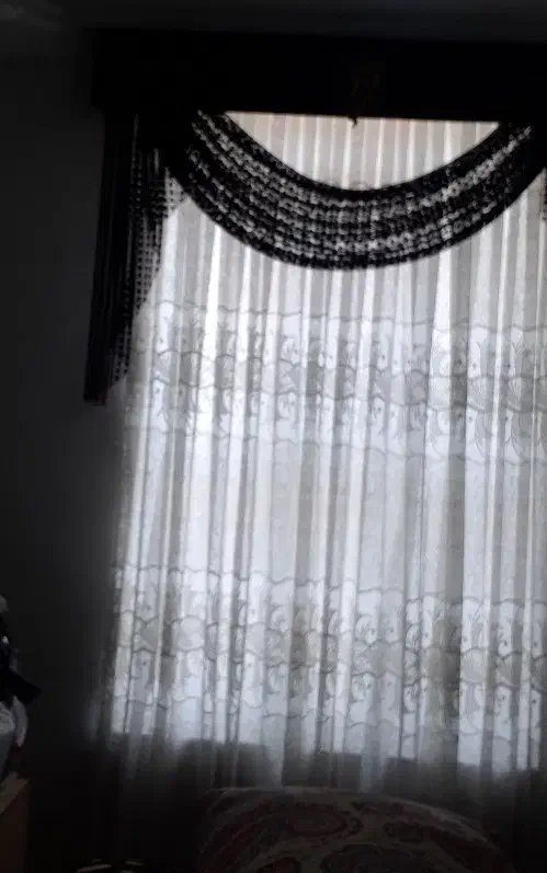 دو عدد پرده سه لایه پرده ساده و تور و سلطنتی کتیبه|پرده، رانر، رومیزی|شیراز, شهرک مطهری|دیوار