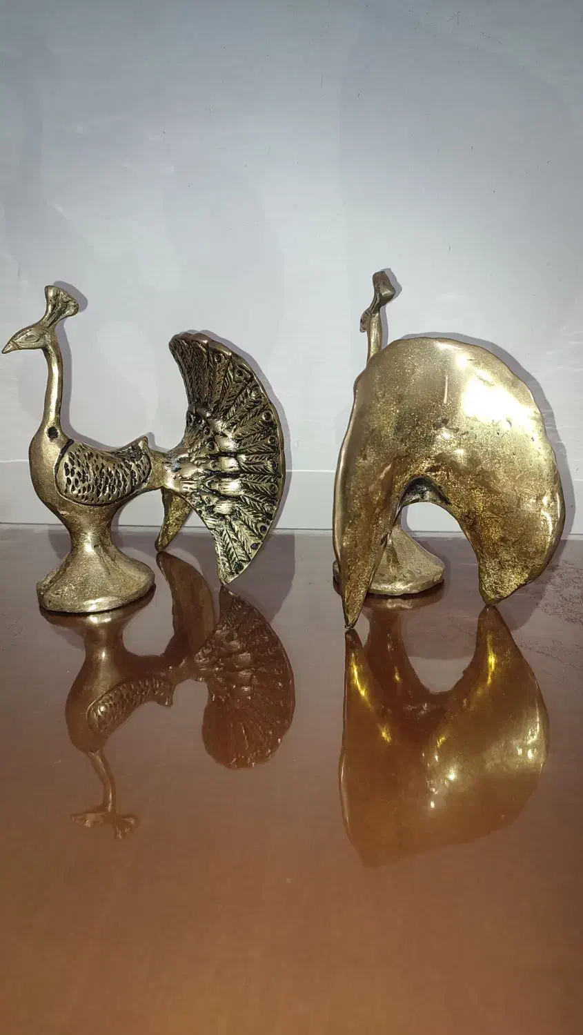 جفت طاووس برنج تو پر|صنایع دستی و سایر لوازم تزئینی|الیگودرز, |دیوار