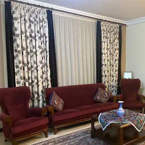 پرده هال و پذیرایی همراه با رانر|پرده، رانر، رومیزی|رفسنجان, |دیوار