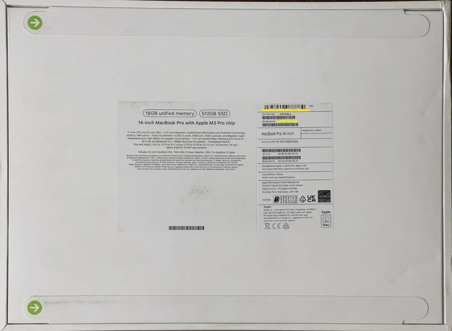 Macbook Pro 14in M3pro mrx63|رایانه همراه|تهران, قبا|دیوار