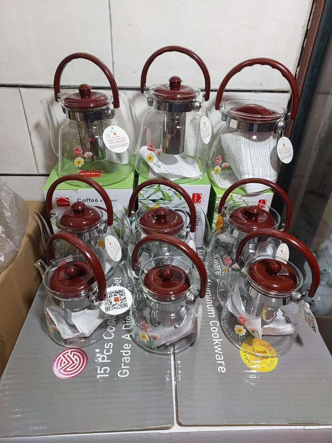 کتری پیرکس شعله مستقیم سانگ سان اصلی کتری قوری|قوری، کتری، قهوهساز دستی|قم, نیروگاه|دیوار