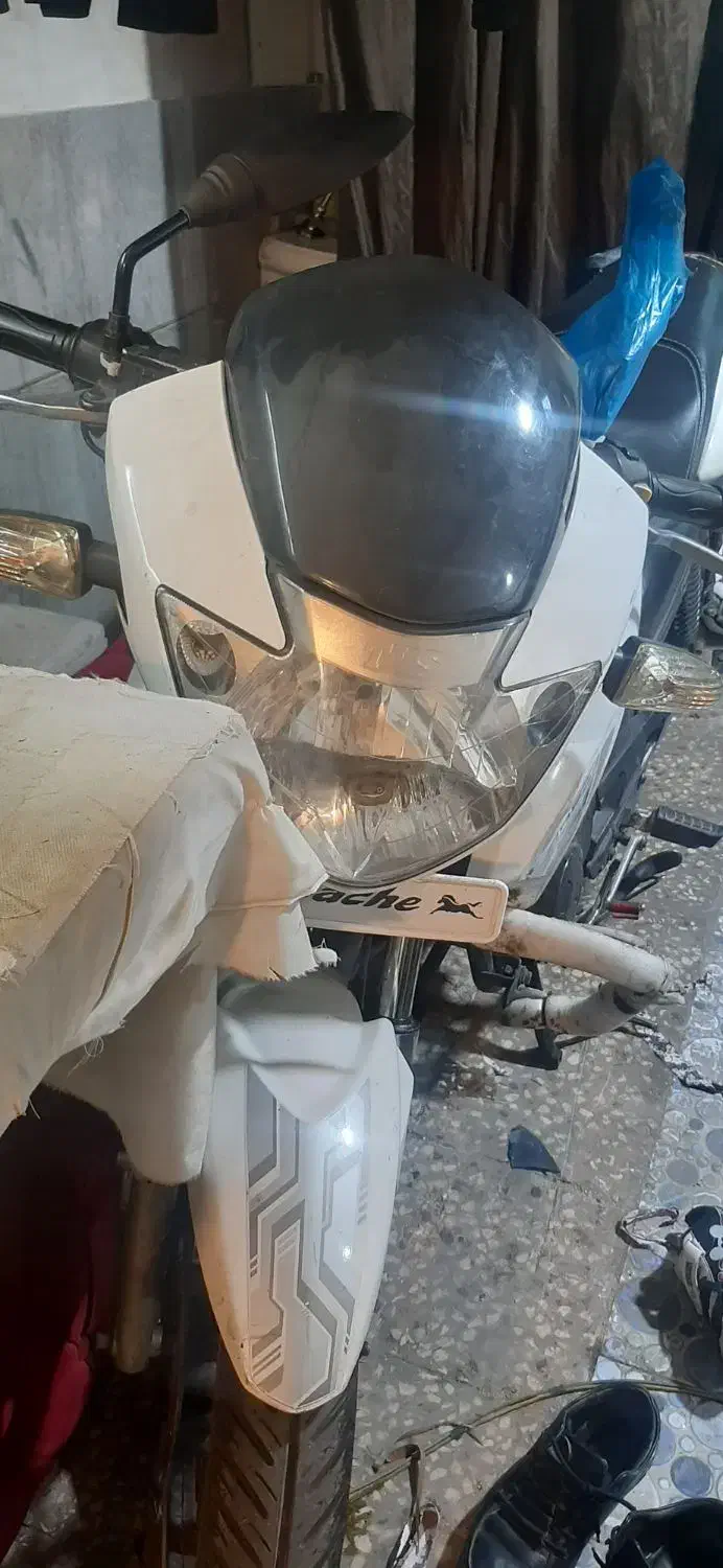 متور آپاچی سفید مدل ۸۸|موتورسیکلت|تهران, شهرک طالقانی|دیوار