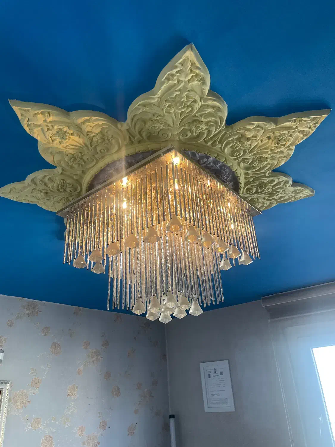 لوستر سقفی کنترلی|لوستر و چراغ آویز|همدان, |دیوار