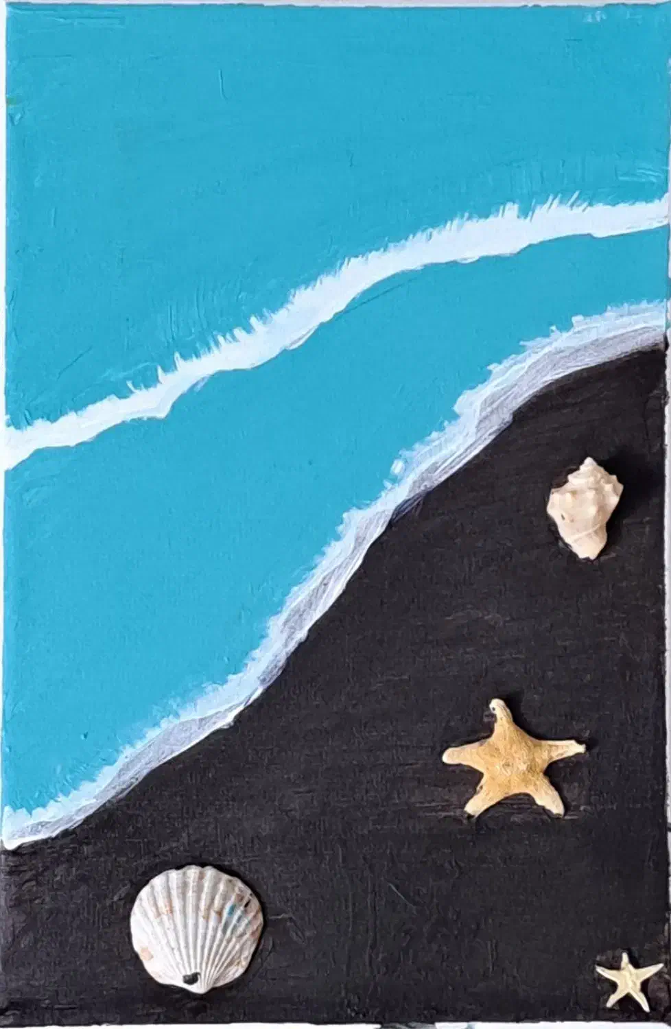 نقاشی اکریلیک روی بوم طرح ساحل.|تابلو، نقاشی، عکس|مشهد, استاد یوسفی (شهرک غرب)|دیوار