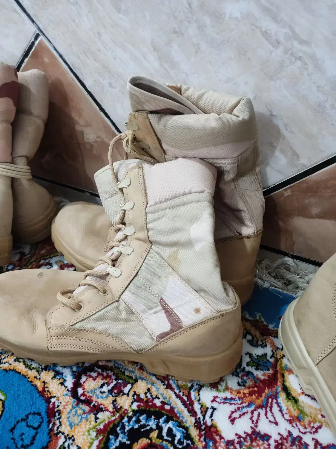 پوتین مرزبانی سایز ۴۲ و اورکت سایز ۲ و ۳|لباس|حمیدیه, |دیوار