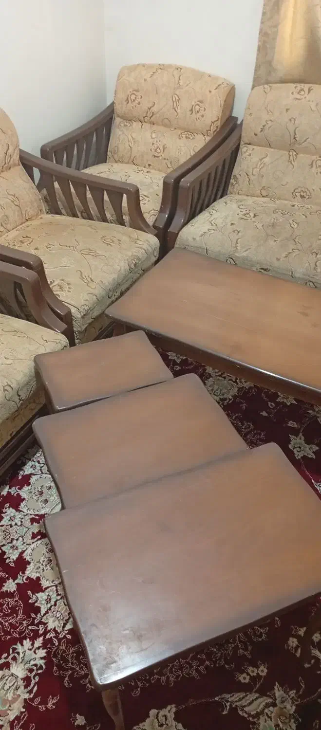 مبلمان ۷ نفره با میز عسلی|مبلمان خانگی و میز عسلی|سمنان, |دیوار