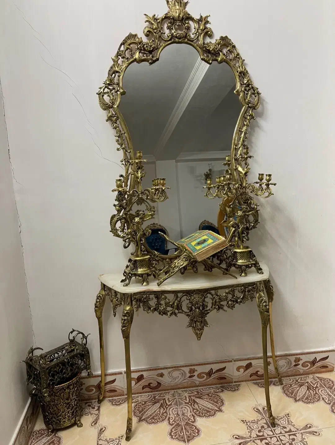 آینه شمعدان کنسول لوستر برنزی فروشی و خریدار|آینه|کرج, جهانشهر|دیوار