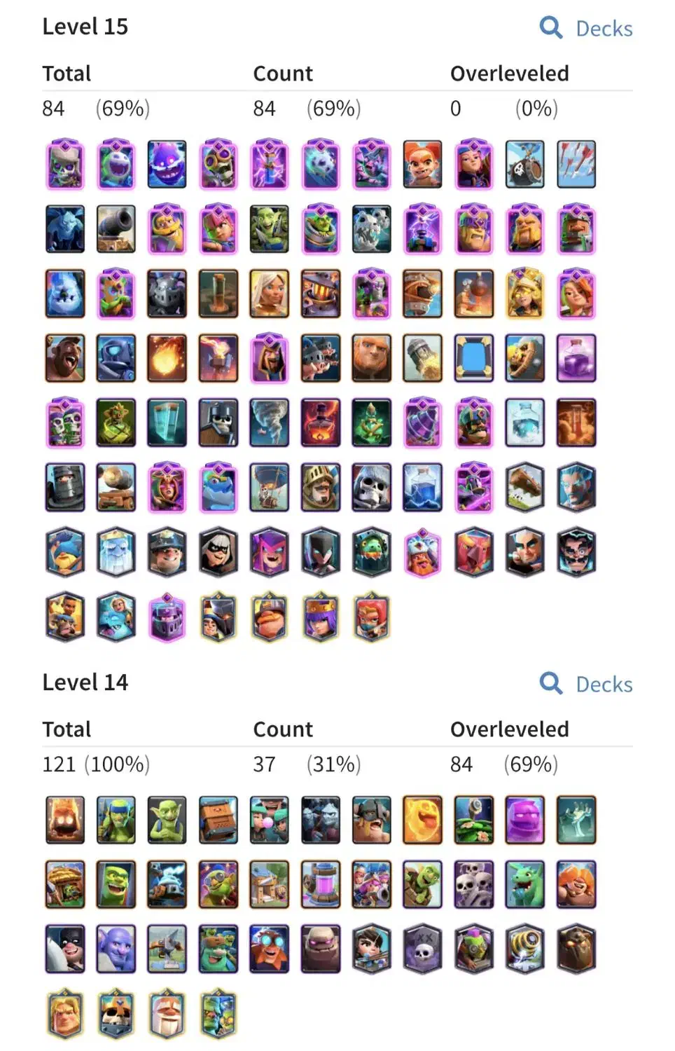 اکانت کلش رویال لول ۷۳|کنسول، بازی ویدئویی و آنلاین|لاهیجان, خالو باغ|دیوار