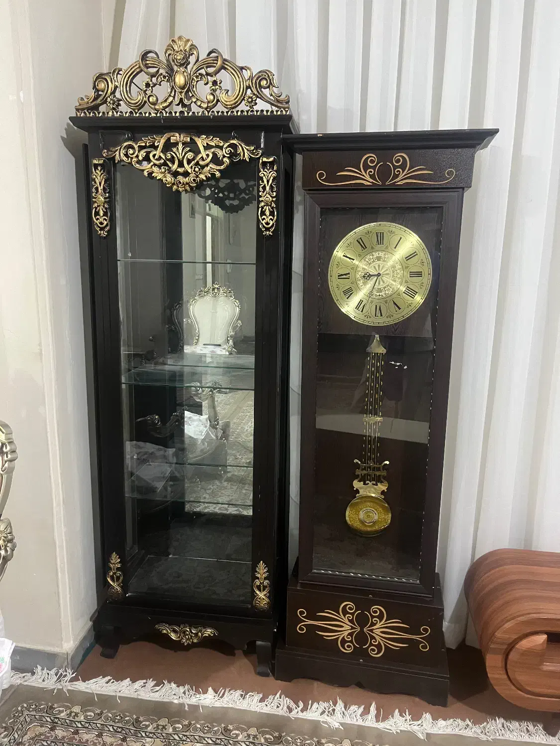 ست سه تیکه میزتلویزیون بوفه ساعت ایستاده|بوفه، ویترین، کنسول|همدان, |دیوار