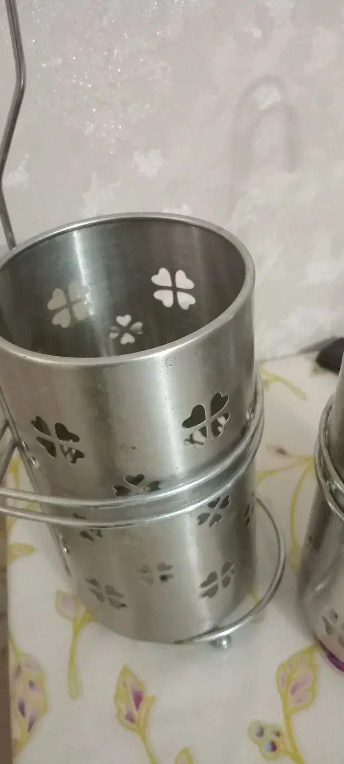 جاقاشقی آبچکان استیل دوتایی با آویز|آب‌چکان و نظم‌دهنده ظروف|تهران, گمرک|دیوار