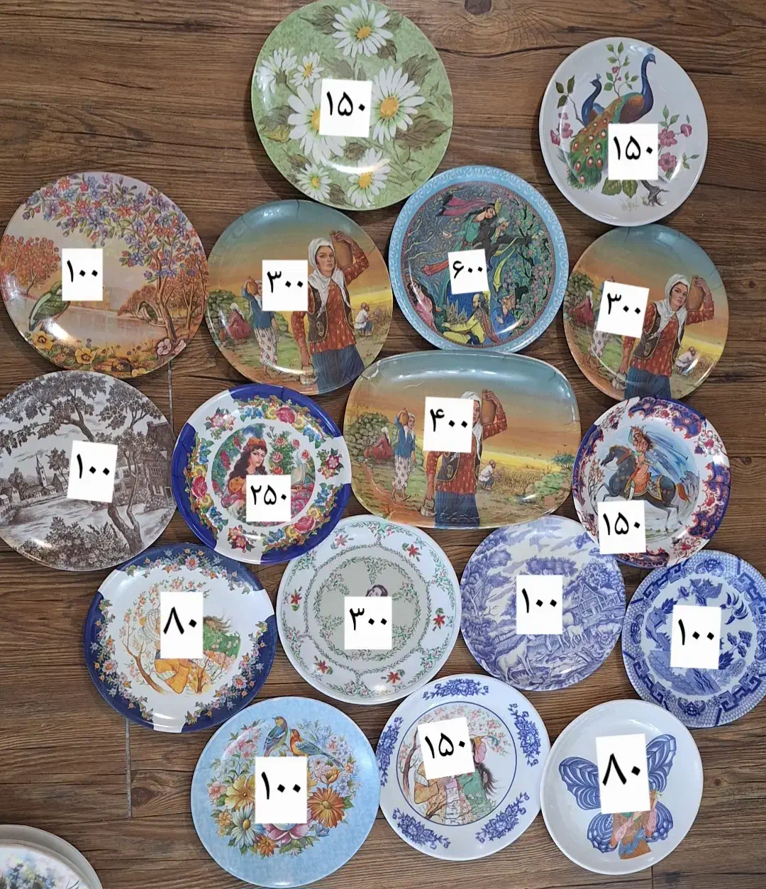 ورق بزن ظرف ظروف بشقاب ملامین قدیمی دیوارکوب سنتی|ظروف سرو و پذیرایی|مشهد, ادیب نیشابوری (شهرک غرب)|دیوار