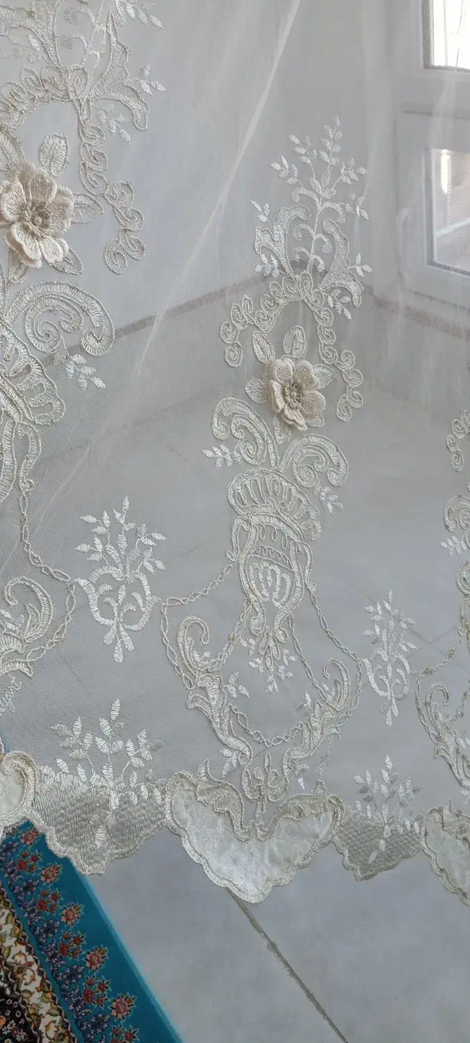 پرده فلت گل برجسته|پرده، رانر، رومیزی|جوانرود, |دیوار