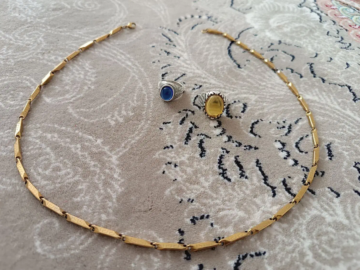 فروش فوری گردنبند و دستبند ست+ساعت + انگشتر|بدلیجات|قائن, |دیوار