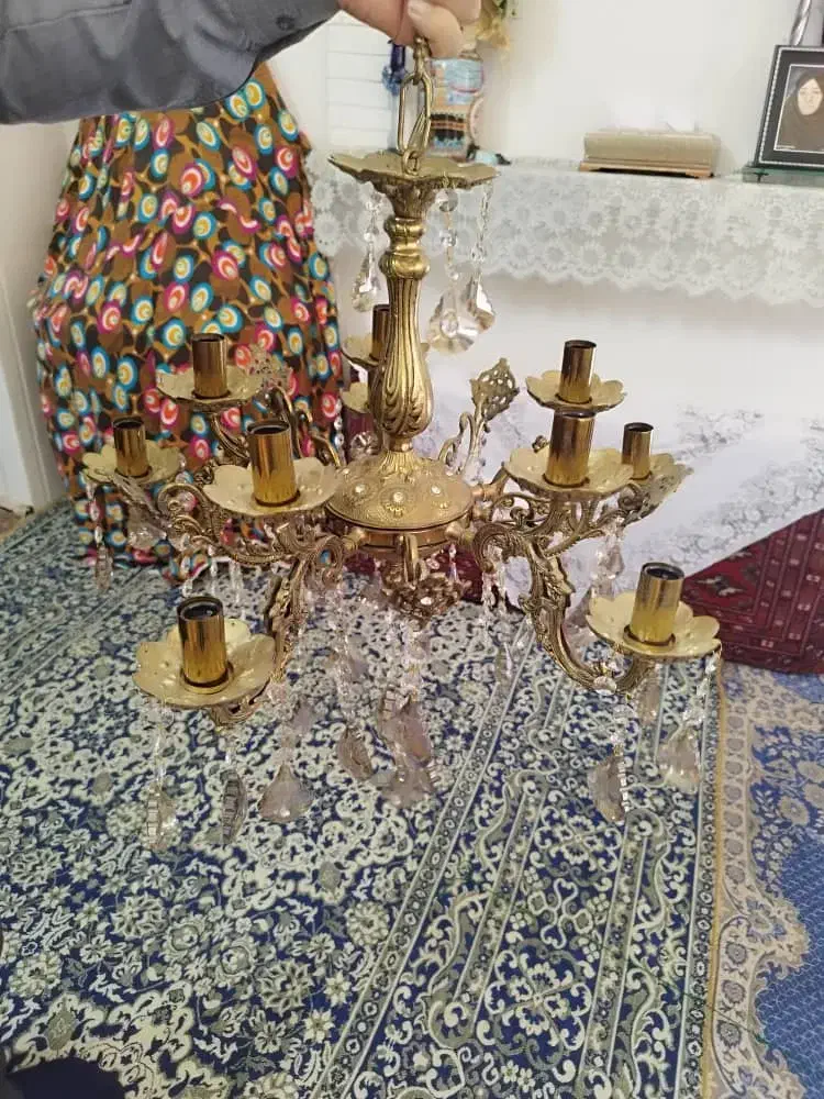 لوستر پنج شاخه|لوستر و چراغ آویز|تهران, خزانه|دیوار