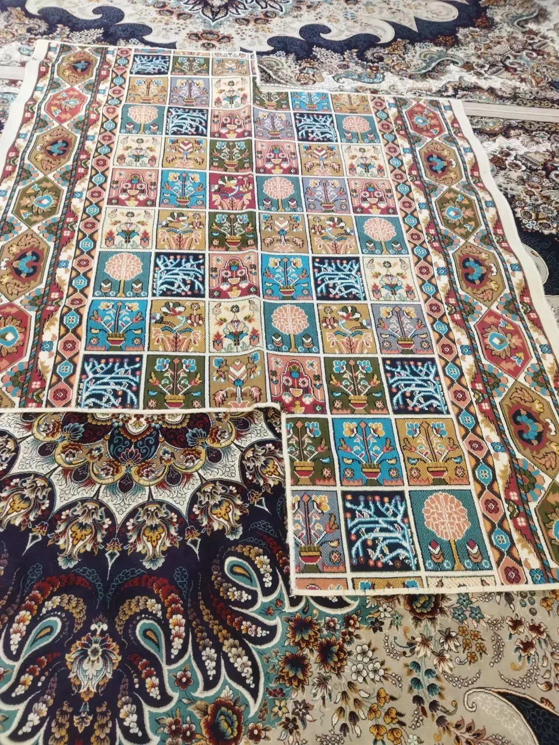 روپله ای|گلیم، جاجیم، گبه|کرمانشاه, |دیوار
