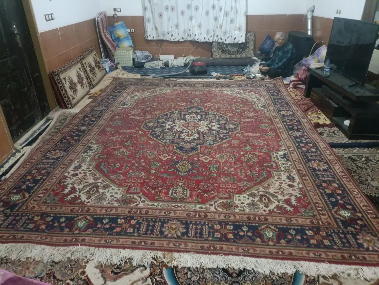 قالی دست باف ایرانی تبریز|فرش|شیراز, انجیره|دیوار