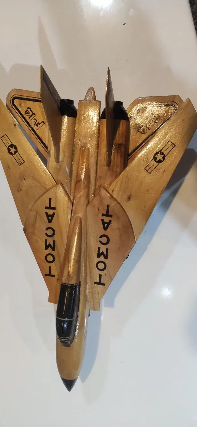 ماکت هواپیما چوبی tomcat F-14 تامکت دستساز|کلکسیون و سرگرمی|شیراز, فرهنگ شهر|دیوار