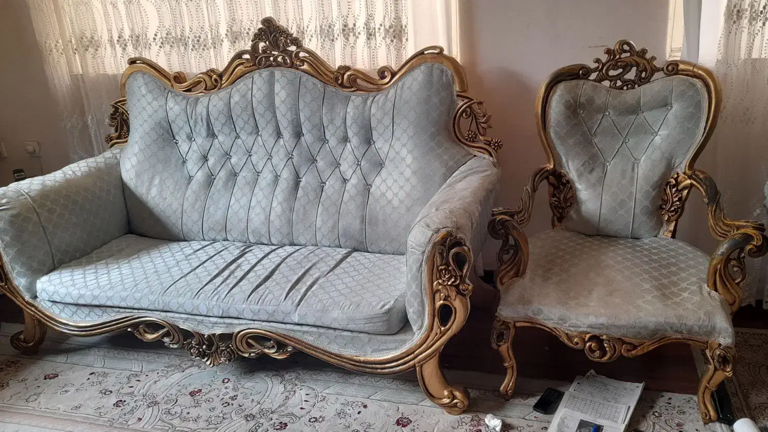 مبل ۴ نفره|مبلمان خانگی و میز عسلی|رشت, گلباغ نماز|دیوار