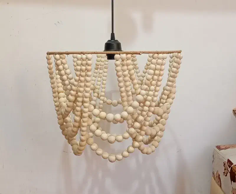 لوستر مهره چوبی|لوستر و چراغ آویز|کرمانشاه, |دیوار