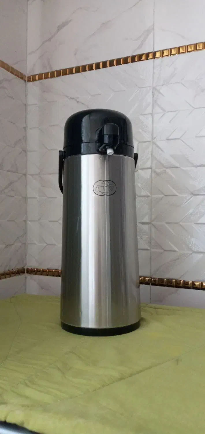 فلاکس پمپی استیل ۲/۵ لیتر|قوری، کتری، قهوه‌ساز دستی|پاکدشت, حصار امیر|دیوار