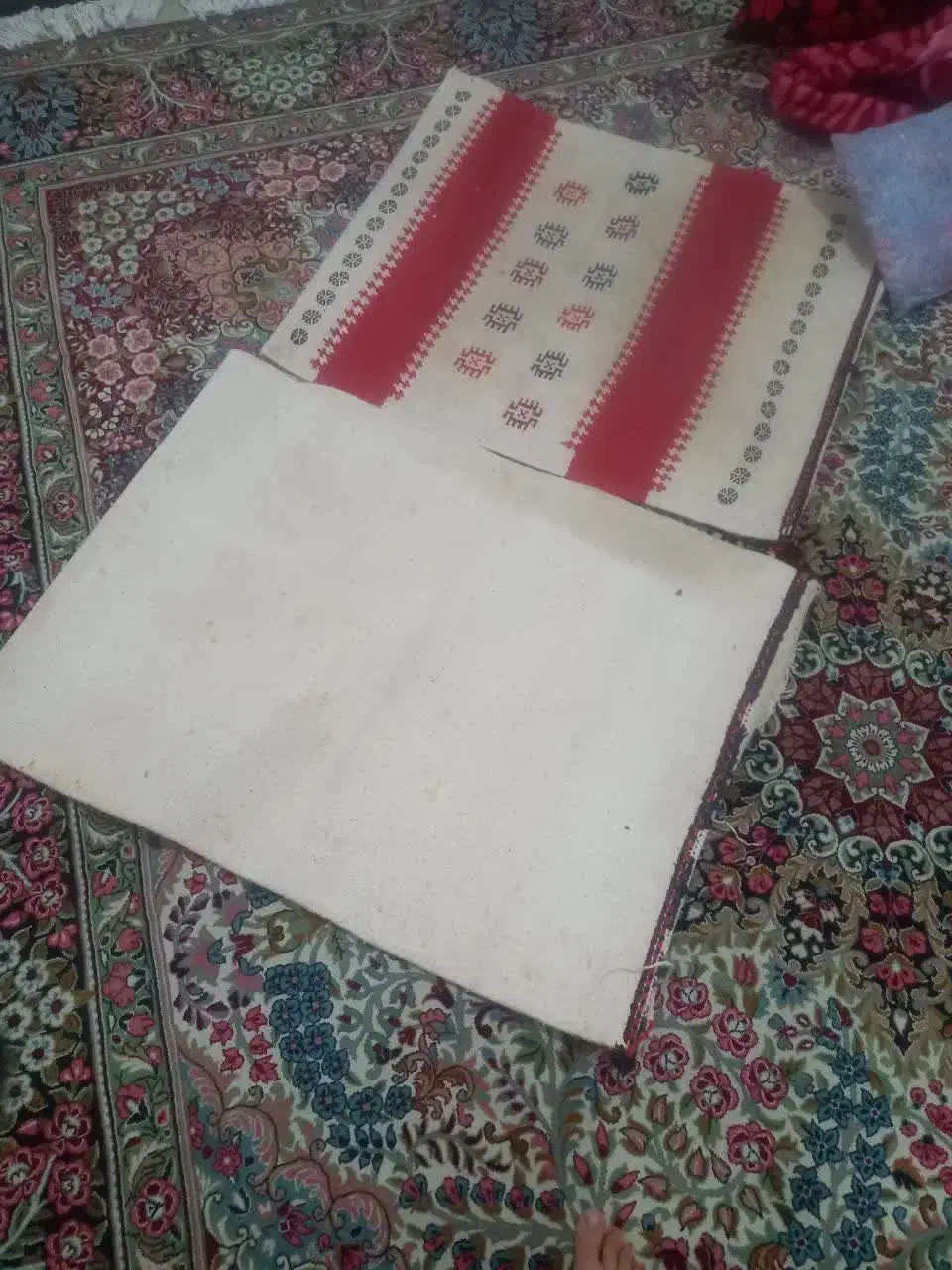 جوال دستباف قدیمی کاملا نو|گلیم، جاجیم، گبه|کرمان, |دیوار