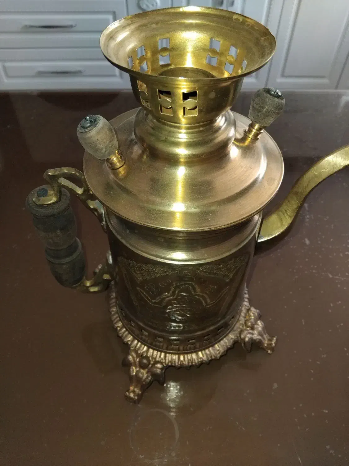 سماور زغالی|کلکسیون اشیاء عتیقه|همدان, |دیوار