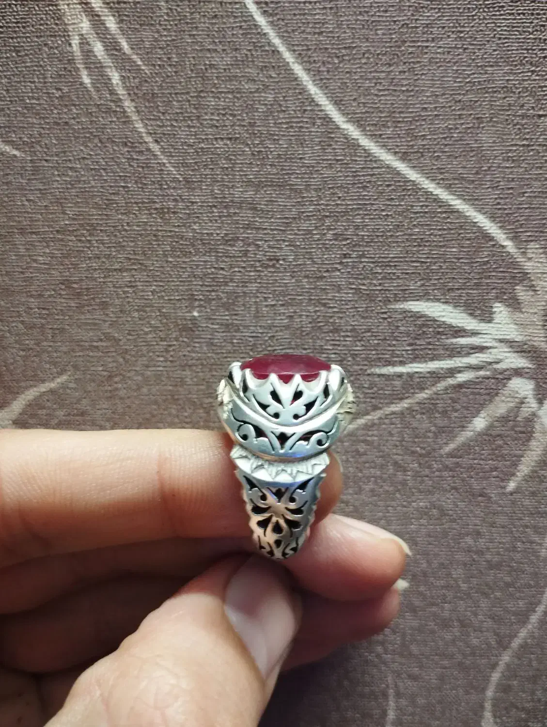 یاقوت آفریقایی اصل نقره کار دست  زیر فی خرید|جواهرات|مشهد, ویلاشهر|دیوار