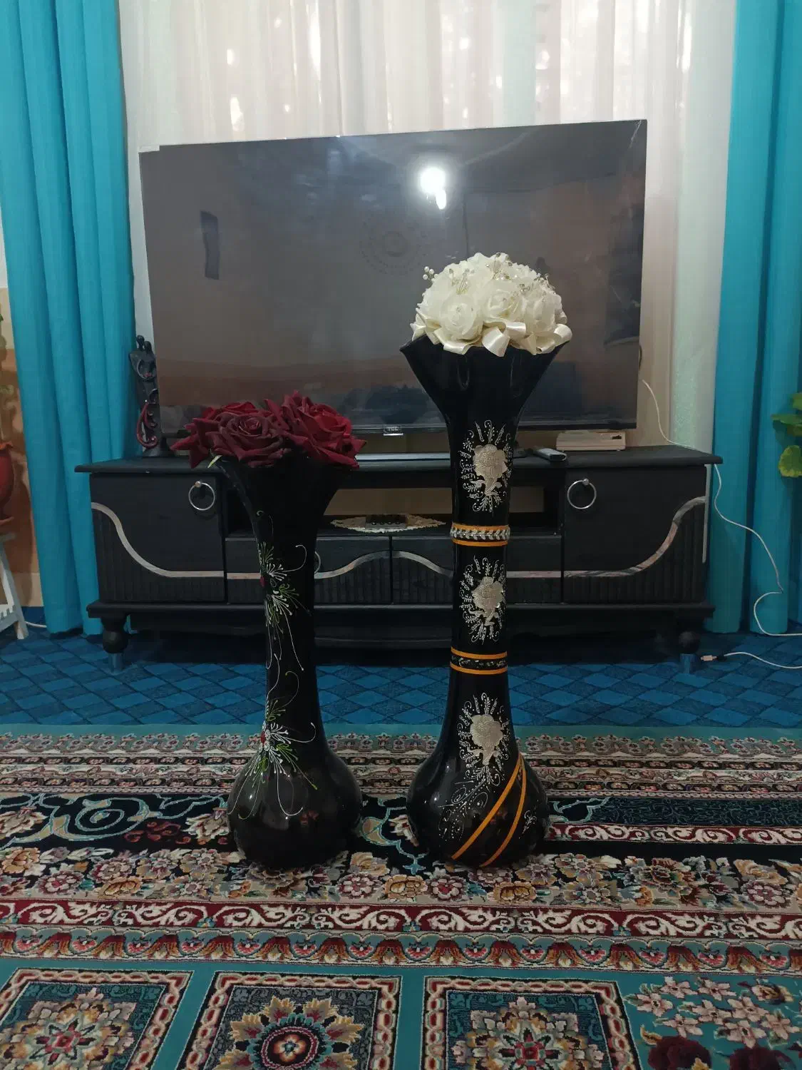 دو عدد گلدان|صنایع دستی و سایر لوازم تزئینی|کوهسار (البرز), |دیوار