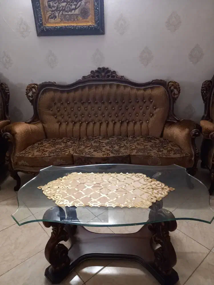 فروش مبلمان استیل9نفره همراه بانهارخوری ست8نفره|مبلمان خانگی و میز عسلی|اصفهان, دستگرده|دیوار