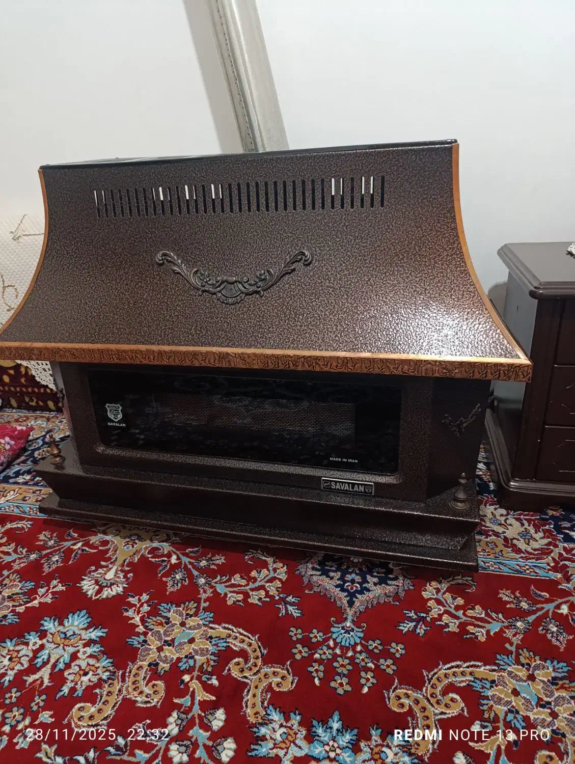 بخاری گازی مدل شومینه|بخاری، هیتر، شومینه|ملکان, |دیوار