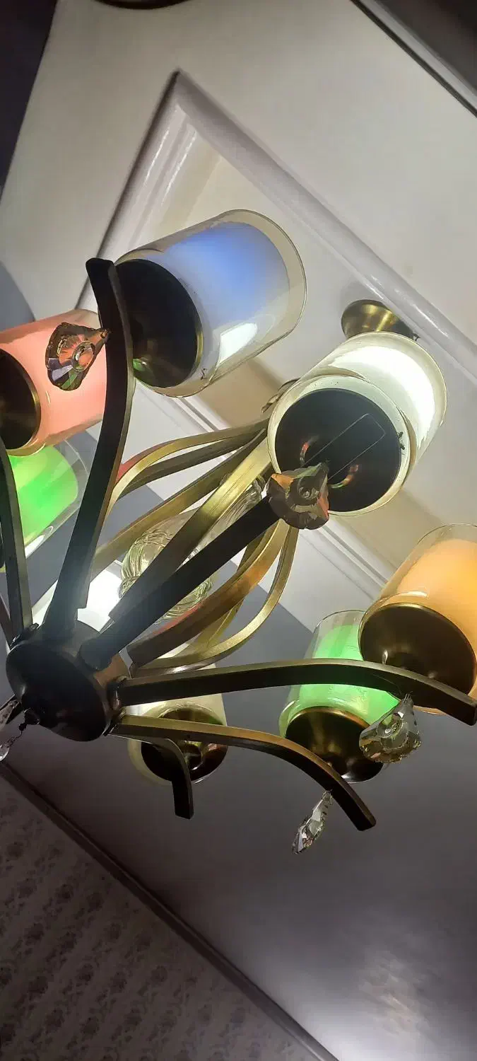 لوستر ۸ شعله حبابی|لوستر و چراغ آویز|مشهد, توس (بلوار توس)|دیوار