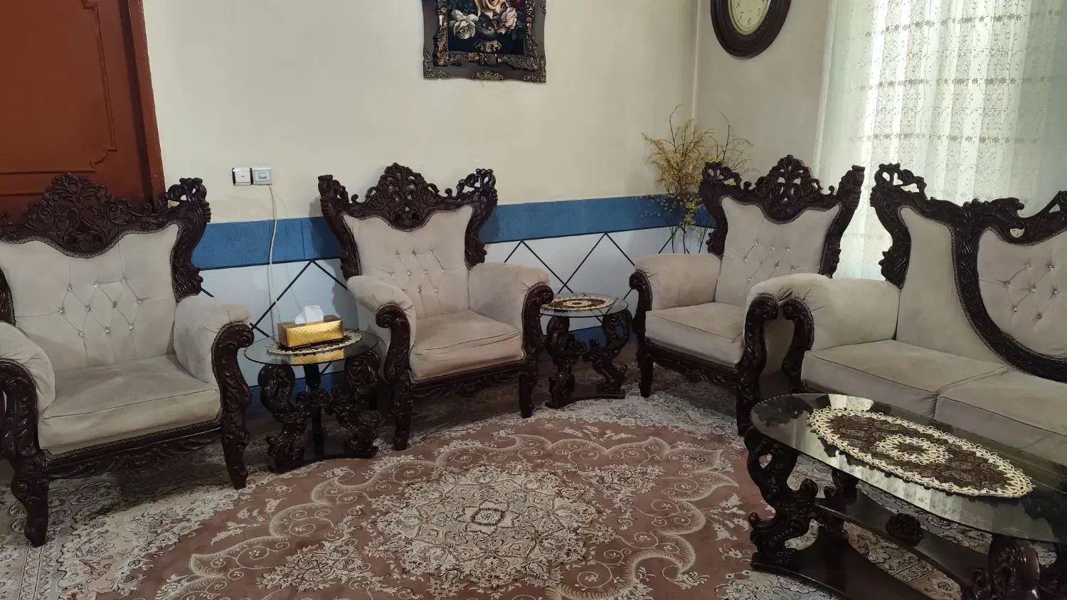 مبلمان هفت نفره|مبلمان خانگی و میز عسلی|تاکستان, |دیوار