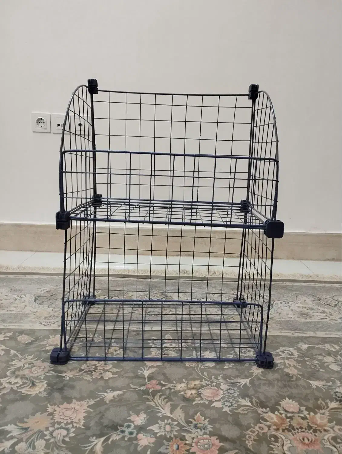 قفسه دو طبقه تمیز|کتابخانه، شلف، قفسههای دیواری|بجنورد, |دیوار