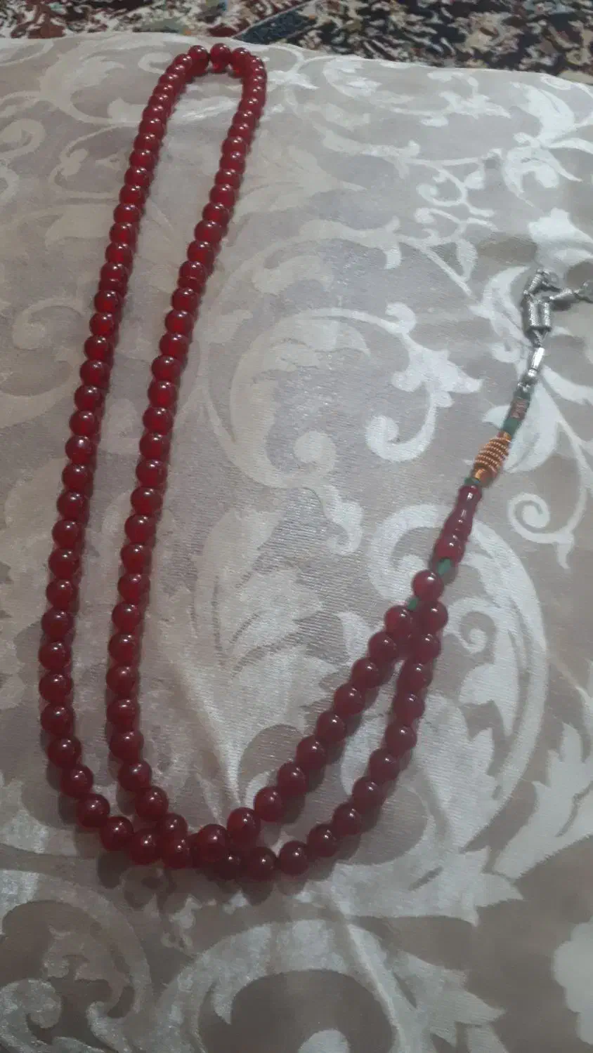 تسبیح سندلوس حدود ۷۰سانت ۱۰۱ دونه ای|کلکسیون اشیاء عتیقه|بروجرد, |دیوار