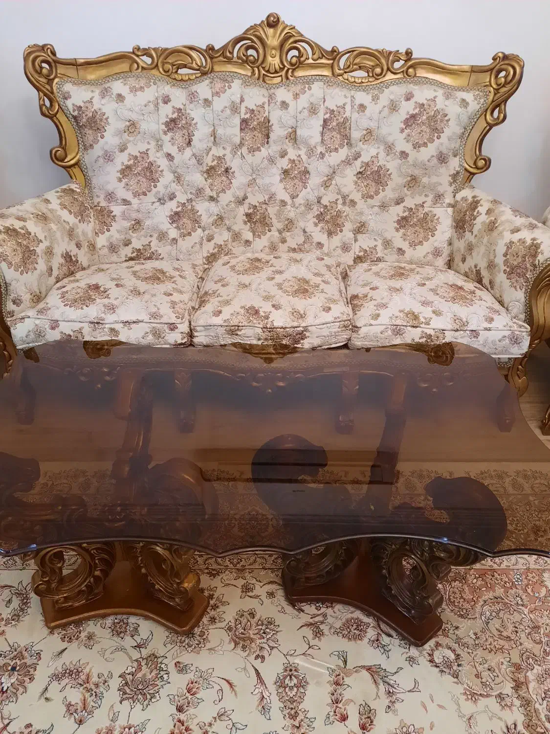 مبل استیل ۹ نفره به همراه میز عسلی|مبلمان خانگی و میز عسلی|رشت, باهنر|دیوار