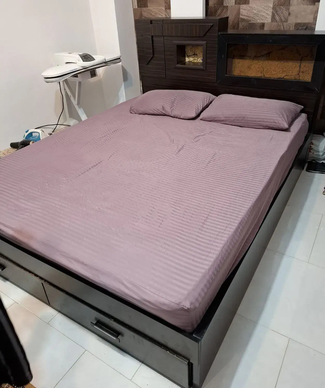 فروش فوری سرویس خواب کاملاسالم،همراه با تشک|تخت و سرویس خواب|فولادشهر, C5|دیوار