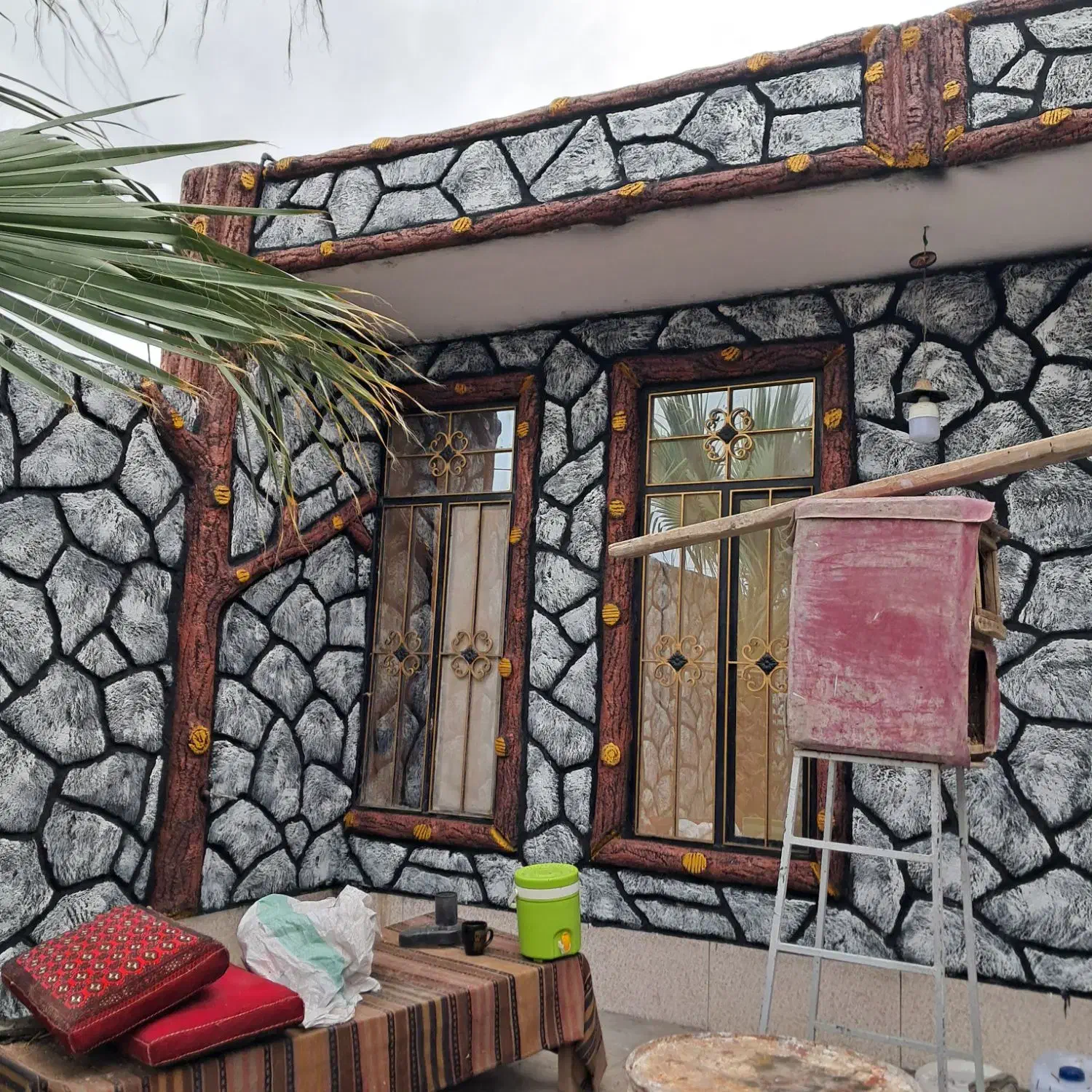 سیمان کاری طرح دار|خدمات پیشه و مهارت|قم, شهر قائم|دیوار