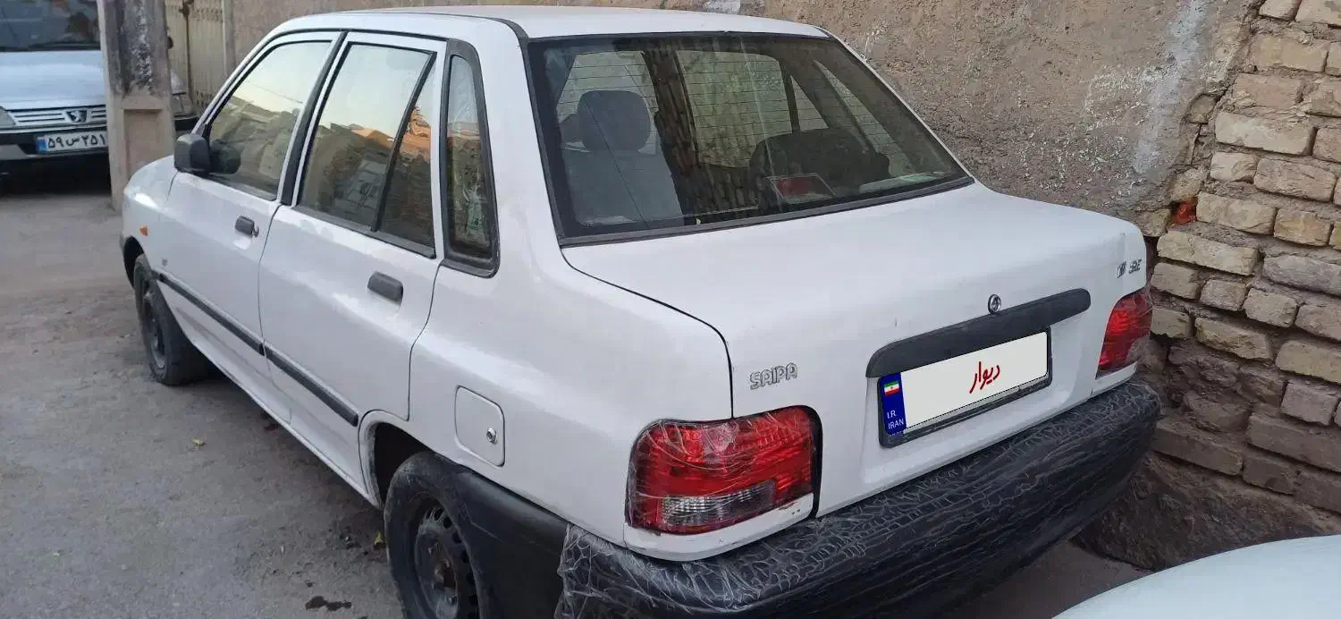 پراید مدل۹۱ سفید هیدرولیک سه تیکه رنگ|خودرو سواری و وانت|تاکستان, |دیوار