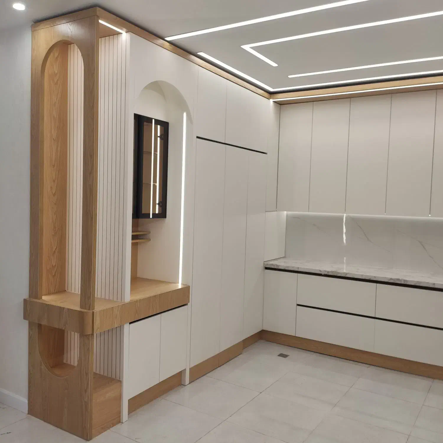 طراحی و اجرای کابینت مدرن، نئوکلاسیک و کلاسیک|مصالح و تجهیزات ساختمان|قم, چهل درخت‎|دیوار