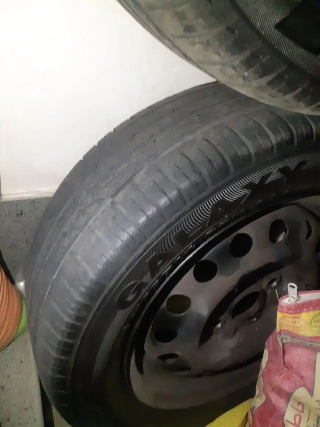 دو لاستیک تیبا با رینگ|قطعات یدکی و لوازم جانبی|پردیس, فاز ۴|دیوار