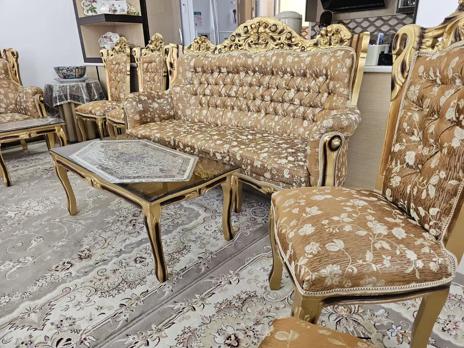 مبل و نهارخوری ۸ نفره استیل|مبلمان خانگی و میز عسلی|یزد, |دیوار