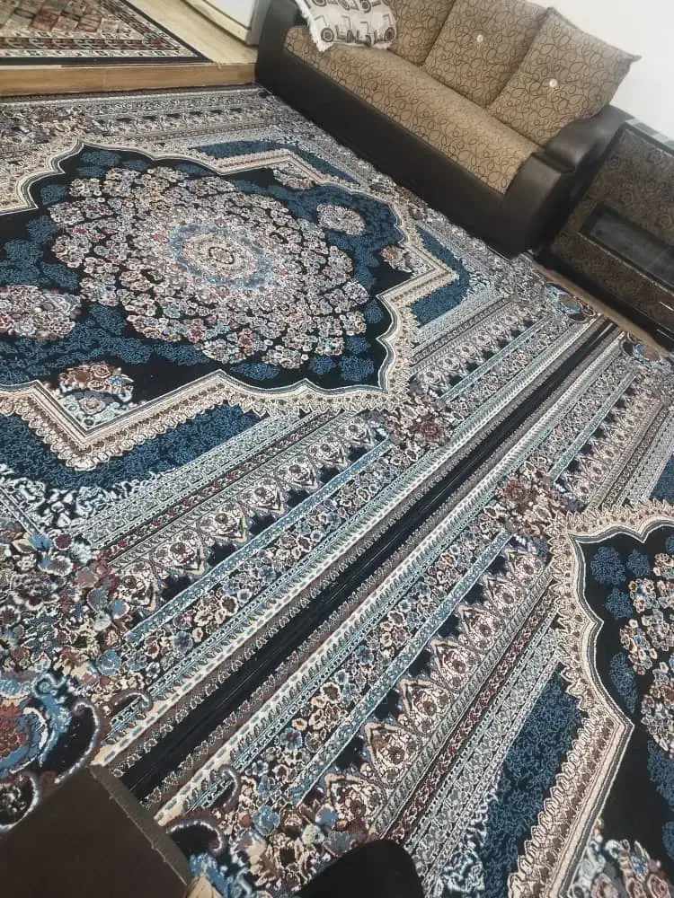 فروش دو عدد قالی سرمه ای سالم نه متری|فرش|نورآباد, |دیوار