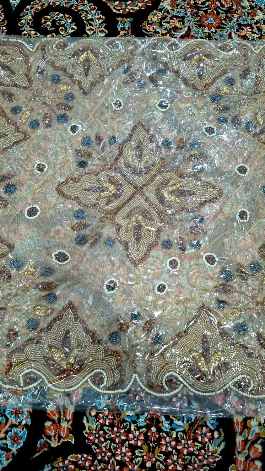 ترمه سوزن دوزی|پرده، رانر، رومیزی|قم, آذر (نکویی)|دیوار