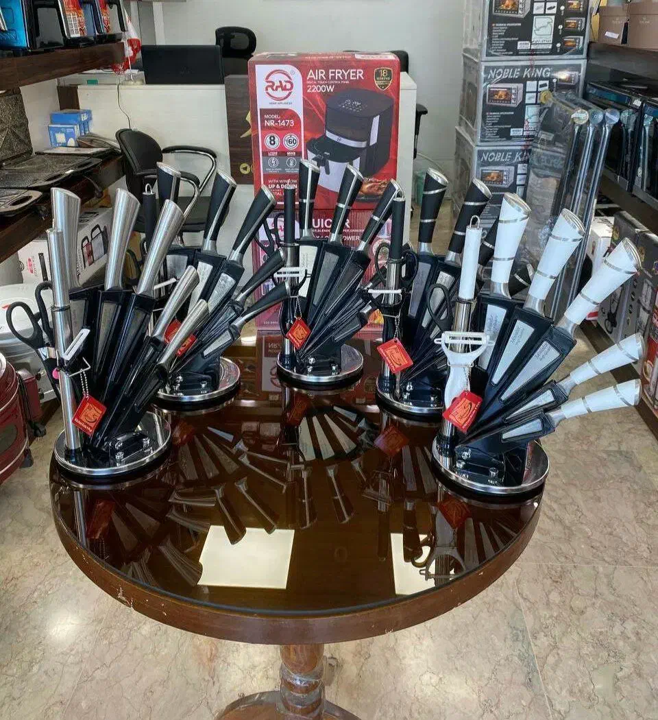 سرویس چاقو پایه چرخشی مینیاتور|ظروف سرو و پذیرایی|خوی, |دیوار