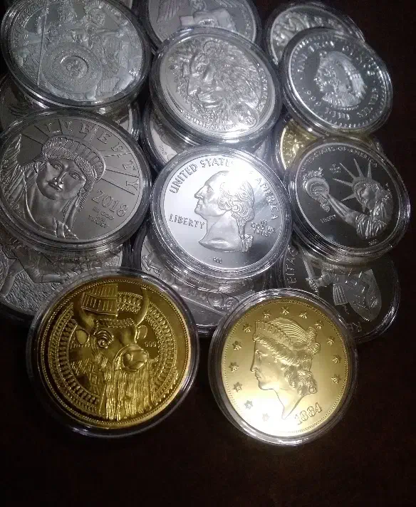 سکه مدال آبکاری نقره و طلا استیل خارجی|کلکسیون سکه، تمبر، اسکناس|تهران, امام خمینی|دیوار