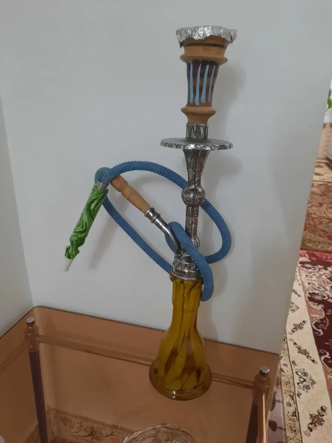 قلیان تنه برنجی حاج اوغلی|کلکسیون و سرگرمی|قرچک, قشلاق جیتو|دیوار