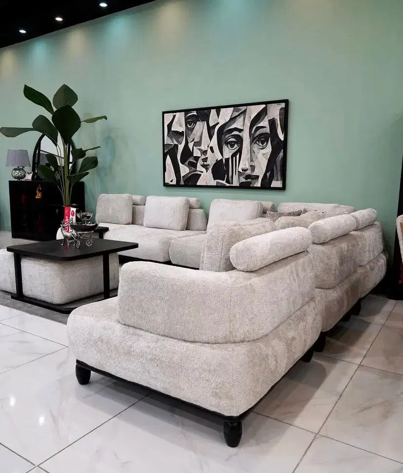 مبل مینمال جذاب ، مبلمان ماوی کیش|مبلمان خانگی و میز عسلی|کیش, |دیوار